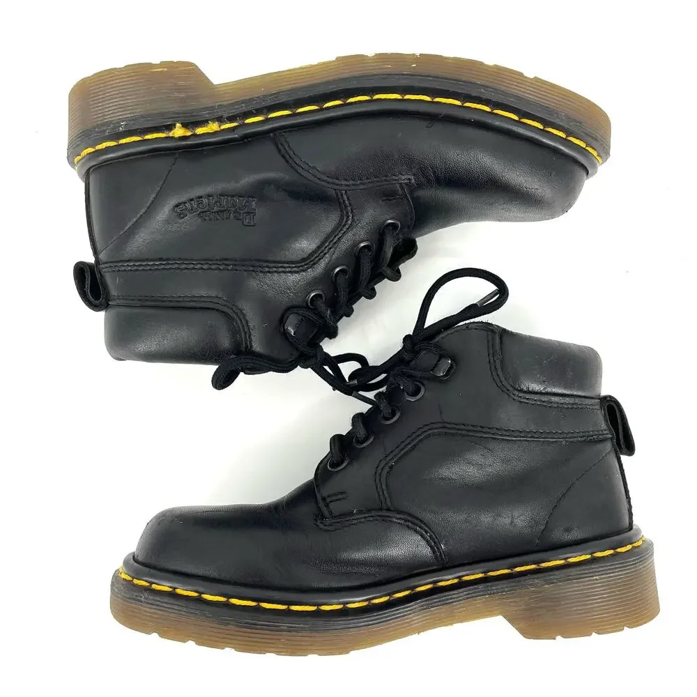 Doc‎ Dr. Martens Kids 8173 Black Leather Ankle Boots Originals England (Youth 2)